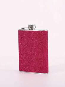 8 Oz (226.8g) Portable Stainless Steel Shiny Pink Drink Dispenser, Suitable For Water, Coffee, Milk, Beverages, Outdoor Camping, Holiday Parties, Christmas & Valentine's Day Couples Gift