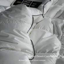 Goose Down Comforter Oversized King - 850 Fill Power Medium Warmth For All Season Duvet Insert - Light Weight, White Down Comforter, Oversized King Size 120 X 98 - White-70% down - View 2