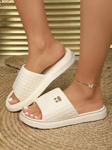 Dép EVA thời trang mới cho nữ mùa hè, đi ngoài trời, dép đế dày chống trượt - Màu be - Xem 4