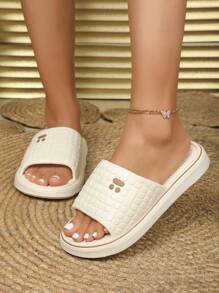 Dép EVA thời trang mới cho nữ mùa hè, đi ngoài trời, dép đế dày chống trượt - Màu be - Xem 5