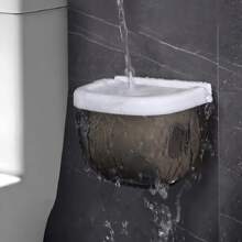 Waterproof Wall Mounted Toilet Paper Holder Stickable - Gris - Ver 2