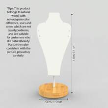 1pc Luxury Iron & Wood Jewelry Display Stand, Necklace, Bracelet, Pendant Organizer Rack For Shop Display Back To School
