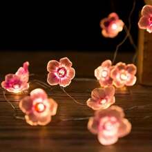 1 Peça Fio de Luz de Cerejeira em Flor LED, Luzes Decorativas de Flor de Cerejeira Rosa, Luzes de Fada com Alimentação por Bateria e Tom Quente, Adequado para Quarto, Sala, Sala de Estar, Jardim, Casamento, Festa, Decoração do Dia dos Namorados (Baterias não inclusas)
