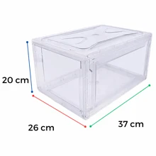 Caja para Zapatos de Acrílico, Tenis, Sneakers, Zapatillas, Gorras Cajas Apilables Muebles Organizadores de Zapatos, Joyas, Bisutería - transparente - Ver 4