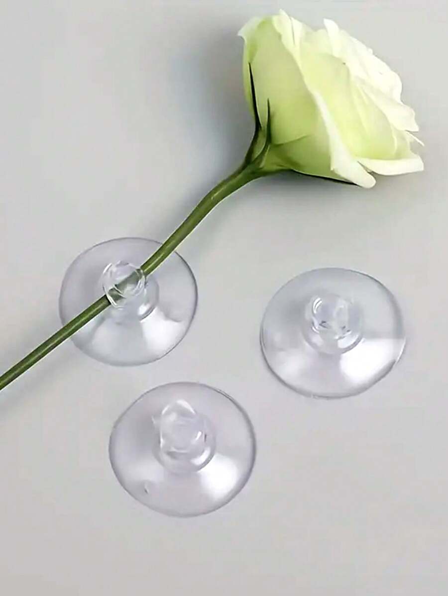 20pcs 4cm Strong Transparent Plastic Suction Cups For Wedding Car Decoration, Lollipop Fixed Gadget, Kitchen Bathroom Toilet Accessories And Flowers Packaging Materials