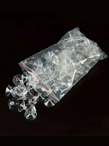 20pcs 4cm Strong Transparent Plastic Suction Cups For Wedding Car Decoration, Lollipop Fixed Gadget, Kitchen Bathroom Toilet Accessories And Flowers Packaging Materials