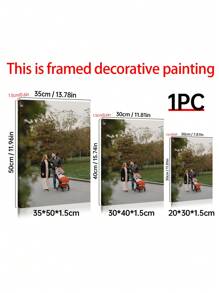 1pc Customizable Framed Canvas Poster, Personalized Wall Art With Custom Photo, Home Decor Living Room Canvas Painting, Optional Frame Customized Souvenirs, Personalized Photo Gift For Family And Friends - Framed - View 3