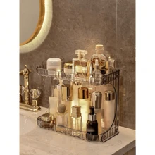 Organizer Shelf Diamond Acrylic Makeup Holder Beauty Lines - trong suốt - Xem 6