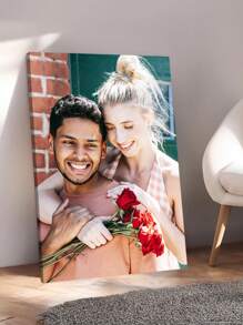 1 Imprimeu foto personalizat pe pânză, ramă din lemn DIY opțională sau poster fără ramă, cadou de Ziua Îndrăgostiților, se pot personaliza fotografiile pentru cei dragi, familie, prieteni și animale de companie (câini, pisici), decor de casă de dimensiuni mari, Ziua Mamei, Ziua Tatălui, Paște, absolvire, aniversare, ziua de naștere și alte ocazii, imprimare grafică de înaltă calitate, artă minimalistă cu linii - Multicolor - Vizualizare 5