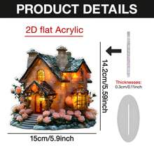 1pc Valentine's Day Rose House Acrylic Tabletop Decoration - Farmhouse Style Home & Office Decor, Perfect Gift For Her, Unique Year-Round Gift For Family & Friends Birthday