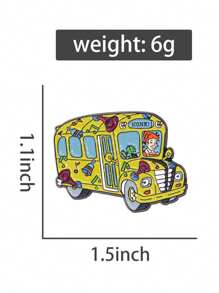 1pc Hard Enamel Needle Colored Car Brooch Lapel Badge Jewelry Gift For Friends - Multicolor - View 2