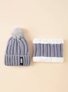 2/3 Peças Conjunto Chapéu, Lenço e Luvas da Moda para Mulheres, Gorro de Inverno Quente de Camada Dupla, Lenço de Pescoço Feminino, Touca Balacrava para Menina