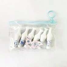 6pcs/Set Mini Ice Cream, Candy, And Waffle Cone Style Fluorescent Highlighter Pen Set, Cute Graffiti Drawing Diary Study Marker Pen With Random Packaging