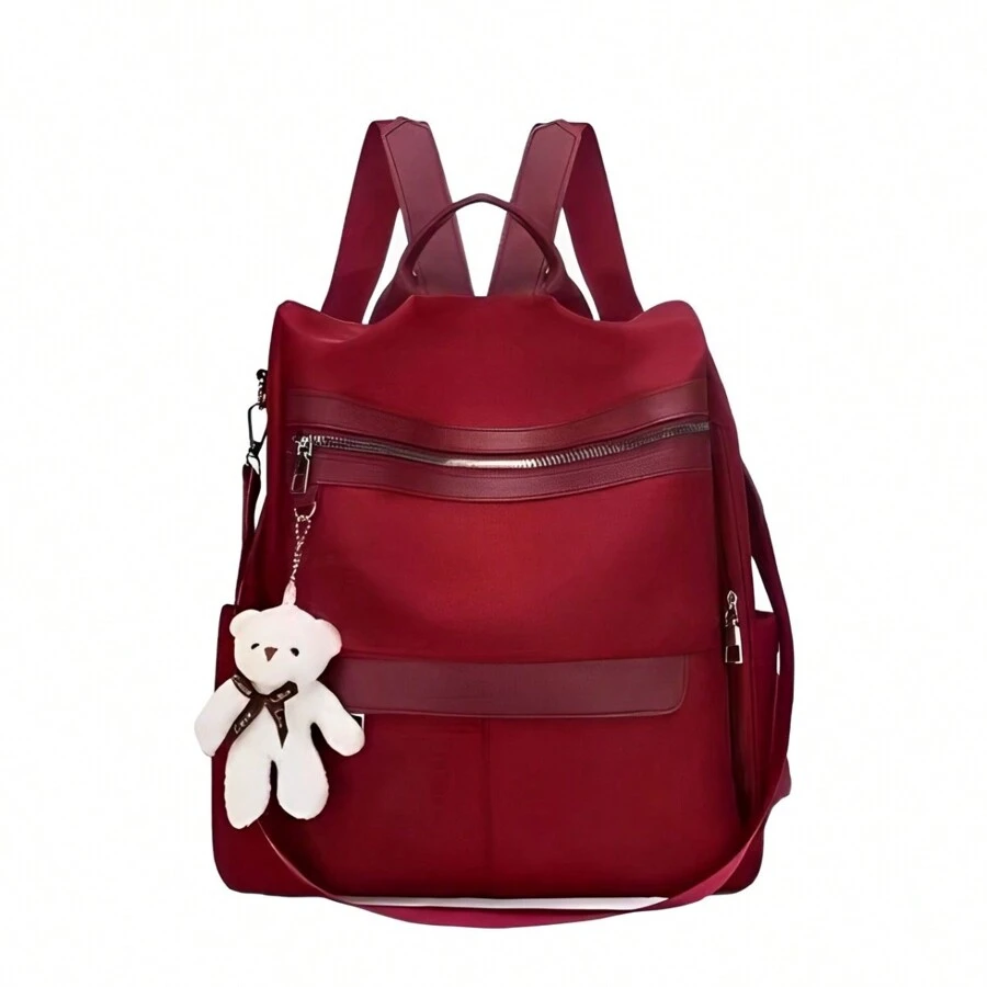Women's Anti-Theft Waterproof Multipurpose Crossbody Casual Shoulder Backpack - Red - View 1