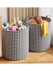 1pc Extra Large Polyester Laundry Basket, Modern Letter Graphic Laundry Basket For HomeL - Multicolor - View 7
