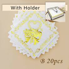 5/20/50 件金箔婚礼派对一次性餐巾纸