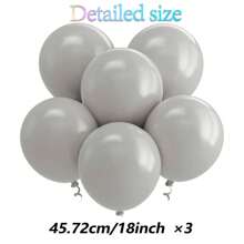Bóng bay cao su nhiều màu 18 inch/45,72cm - 3 quả bóng bay heli dày cỡ lớn thích hợp cho trang trí sinh nhật, tiệc cô dâu, đám cưới, lễ tốt nghiệp, tiệc theo chủ đề - Nhiều màu - Xem 26