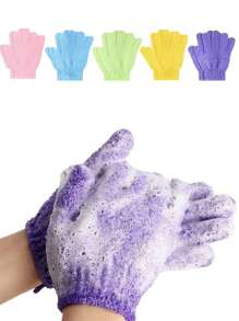 沐浴去角质手套，死皮沐浴去角质手套，可重复使用的淋浴手套，淋浴中号去角质手套，用于死皮沐浴去角质手套，用于淋浴水疗按摩身体磨砂 - 淋浴手套去角质，适用于女性和男性的擦洗手套，背部磨砂膏，按摩和身体去角质，身体清洁配件 - 多色 - 查看 6