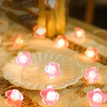 1 Peça Fio de Luz de Cerejeira em Flor LED, Luzes Decorativas de Flor de Cerejeira Rosa, Luzes de Fada com Alimentação por Bateria e Tom Quente, Adequado para Quarto, Sala, Sala de Estar, Jardim, Casamento, Festa, Decoração do Dia dos Namorados (Baterias não inclusas)