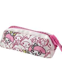Sanrio 1 pieza Estuche de lápices de lona con Mi Melodía, lindo diseño de personaje de dibujos animados con gran capacidad de cierre - Estuche de almacenamiento de artículos de papelería autorizado para bolígrafos y útiles escolares