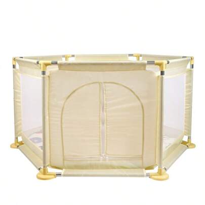 Chiqueirinho Para Bebês Cercadinho Infantil Portátil - Bege