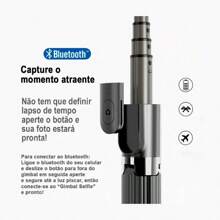 Smartphone Stabilizer Cell Phone Gimbal L08 Bluetooth Tripod Photos Videos Remote Stable Balance - 黑色 - 查看 6