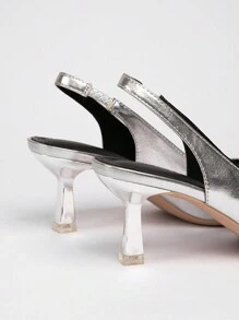 Plus Size Wide Fit Fashion Casual Versatile Commute Mid Heel Women Pumps
