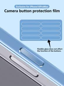 Set de 2/5 películas protectoras resistentes a los arañazos para el botón y el lente de la cámara, compatible con iPhone 16, iPhone 16 Plus, iPhone 16 Pro e iPhone 16 Pro Max