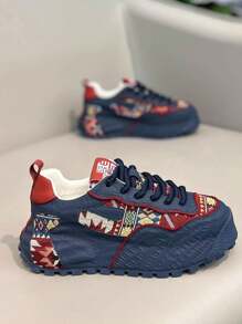Men's Fashionable Breathable High Platform Casual Sneakers, Perfect Versatile Choice
