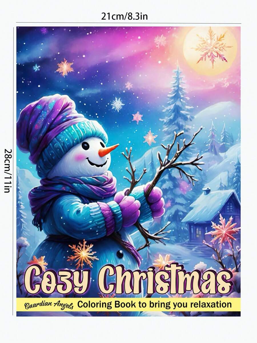 Cozy Christmas: Coloring Book For Adults Featuring Super Cute