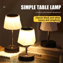 1 szt. Lampa stołowa LED do ładowania bezprzewodowego, dotykowa, biurkowa, nocna, nastrojowa, do sypialni, gabinetu, baru, klubu na świeżym powietrzu, kawiarni