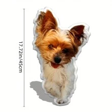 1pc Customized Pet Portrait Pillow - DIY Cat/Dog Stuffed Throw Pillow, Pet Lover Gift, Polyester Fiber Cushion, Perfect For Valentine's Day, Christmas, Thanksgiving, Birthday (10cm Without Zipper) - Multicolor - View 19