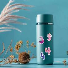 50 Super Cute Cartoon Digital Graffiti Stickers, Let Your Creativity Extend Infinitely! DIY Digital Stickers For Water Bottles And Phone Cases - Number - View 6