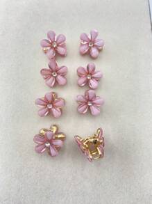 Juego de 8 piezas/12 piezas Pasadores para el cabello de metal y cristal con diseño de flores, ganchos para el cabello, pinzas para el cabello, pinzas para el cabello, sujetadores para el cabello