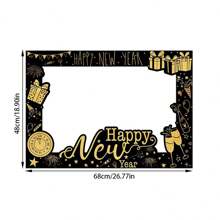 2 phụ kiện trang trí tiệc mừng năm mới 2025, đạo cụ chụp ảnh màu đen và vàng, thích hợp cho tiệc năm mới, đêm giao thừa - Nhiều màu - Xem 4