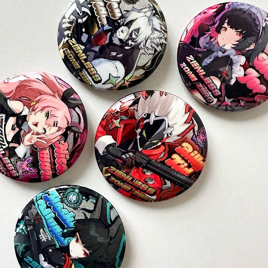 1 件动漫角色 Nico、Ellen、Hoshimi、Von、Billy 主题反光徽章、时尚配饰胸针，适用于衣服、背包、Zenless Zone Zero 宅男书包装饰 - 彩色 - 查看 1