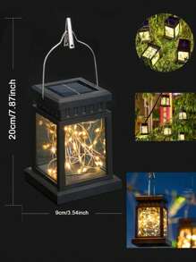 1 Solar Light, Outdoor Garden Decoration, Star Light And Candle Light For Hanging Or Table, Outdoor Solar Light, Patio, Garden, Warm White And Colorful Lights