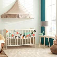 9.8Ft Christmas Candy Colored Garland Pennant Double Fabric Bunting Banner Triangle Flags For Shower Birthday Wedding Hen Party Home Outdoor Garden Decorations