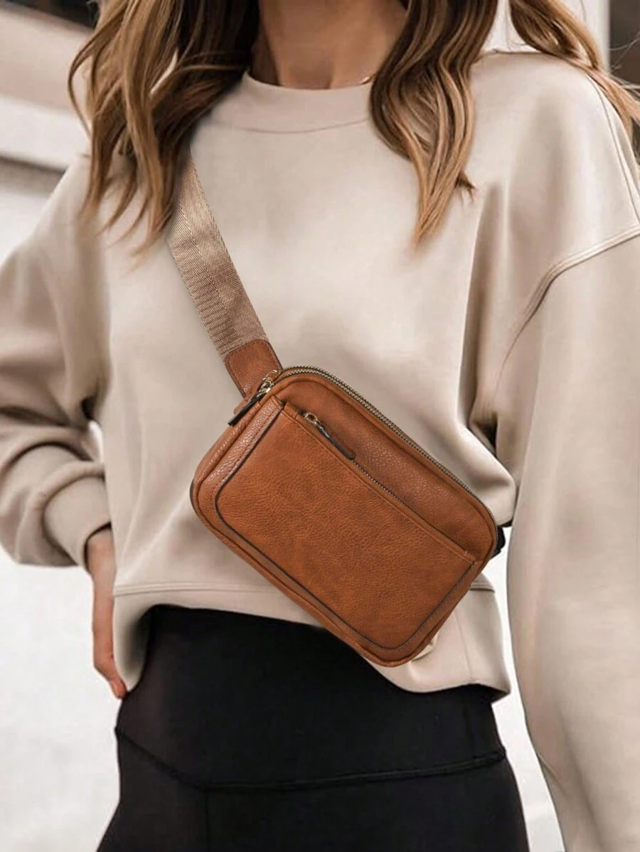 PINCNEL Túi đeo ngực mini tối giản dành cho nữ, Túi đeo hông thể thao chống nước, Quà tặng Ngày của Mẹ, Quà tặng cho Mẹ, Đồ dùng thiết yếu cho Mẹ, Túi xách cho Mẹ khi đi chơi, Túi xách lấy cảm hứng từ phong cách Retro, Túi đeo hông Preppy cho ngày đầu tiên đến trường