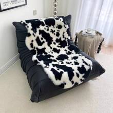 Fluffy Luxury Animal Print Rugs/Cushion/Mat For Sofa, Decorative Soft Plush Cream Shag Rug/Carpet Pad With Asymmetrical Shape Gifts Birthday Graduation