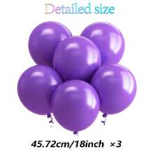 Bóng bay cao su nhiều màu 18 inch/45,72cm - 3 quả bóng bay heli dày cỡ lớn thích hợp cho trang trí sinh nhật, tiệc cô dâu, đám cưới, lễ tốt nghiệp, tiệc theo chủ đề - Nhiều màu - Xem 45