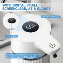 非接触式泡沫皂液器，自动液体皂液器，自动皂液器，厨房皂液器，皂液器，条纹皂液器，高容量电池，USB 充电，桌面和壁挂式两用，4 种模式可调，M15 带 LED 显示屏，M10 带心形标记，350ml-420ml/14.2oz，适用于浴室和厨房 - 多個顏色 - 查看 8