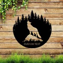 1 件定制嚎叫狼金属标牌、金属卡车墙饰、浣熊金属标牌、浣熊金属墙饰、浣熊壁挂装饰、浣熊爱好者礼物、浣熊名字标牌 - 黑色 - 查看 6