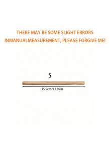 1 pieza Percha de madera maciza de loro de doble extremo, disponible en múltiples longitudes (31.5cm, 35.5cm, 37cm, 40.5cm, 42cm, 47.5cm), percha de madera, accesorio de jaula de pájaros, suministros para pájaros