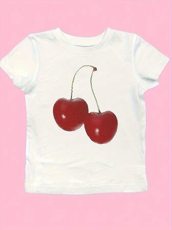 Tricou scurt personalizat, top scurt elegant cu guler rotund