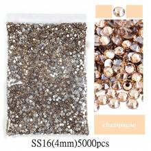 10000/5000 Pcs Bulk Pack 2-4mm Resin Non-Hotfix Rhinestone Loose Flat Bottom Plastic Crystal DIY Sparkly Strass Stones, Diamond Art Supplies
