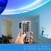 1pc LED Strip Lights 65 Ft Lights Strip, With Remote And 5V Power Supply, 3-65 Feet, Soft, Easy To Install, Multi-Color, Bright Color, DIY, USB-Powered, Modern Simple Style, Can Be Cut, Flexible To Use, Adjustable Color Flicker Speed, Remote Control Light Belt, Suitable For Room Decor Home Decor,Room Decoration Stuff,Wall Decor,Office Decor,Party Supplies Birthday,Fairy Lights,Suitable For Christmas,Thanksgiving Day - Multicolor - View 10