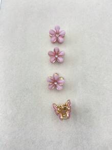 Juego de 8 piezas/12 piezas Pasadores para el cabello de metal y cristal con diseño de flores, ganchos para el cabello, pinzas para el cabello, pinzas para el cabello, sujetadores para el cabello