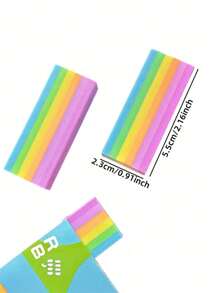 Set da 5 gomme colorate e divertenti a forma di arcobaleno, gomme per matite in forme bizzarre per la scuola e l'ufficio