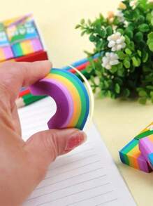 Set da 5 gomme colorate e divertenti a forma di arcobaleno, gomme per matite in forme bizzarre per la scuola e l'ufficio
